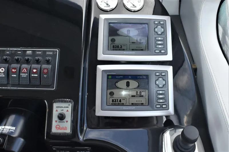 Slide: The Image of Control panel of a 2019 Silverton 41 Sport Bridge yacht. - 30