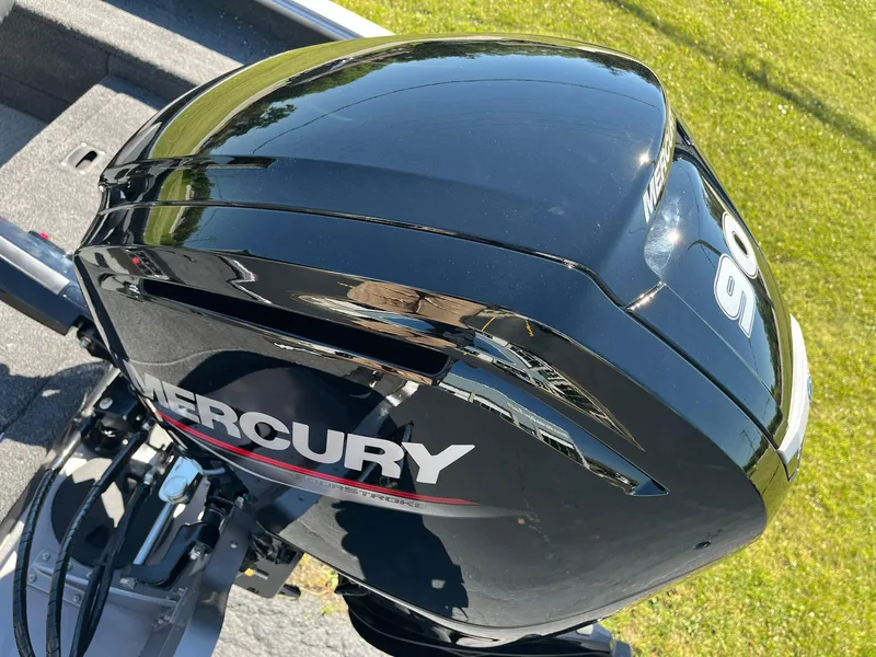 Slide: The Image of 2025 Lund 1875 Pro Guide with Mercury 90 HP outboard motor. - 29