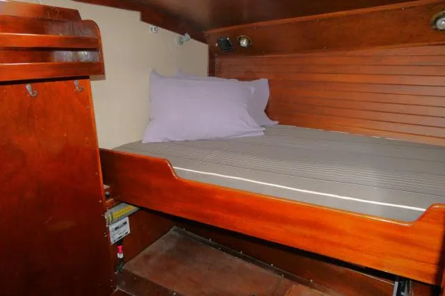 Slide: The Image of Wooden cabin bed in a 1970 Southern Ocean GALLANT 53 sailboat. - 30