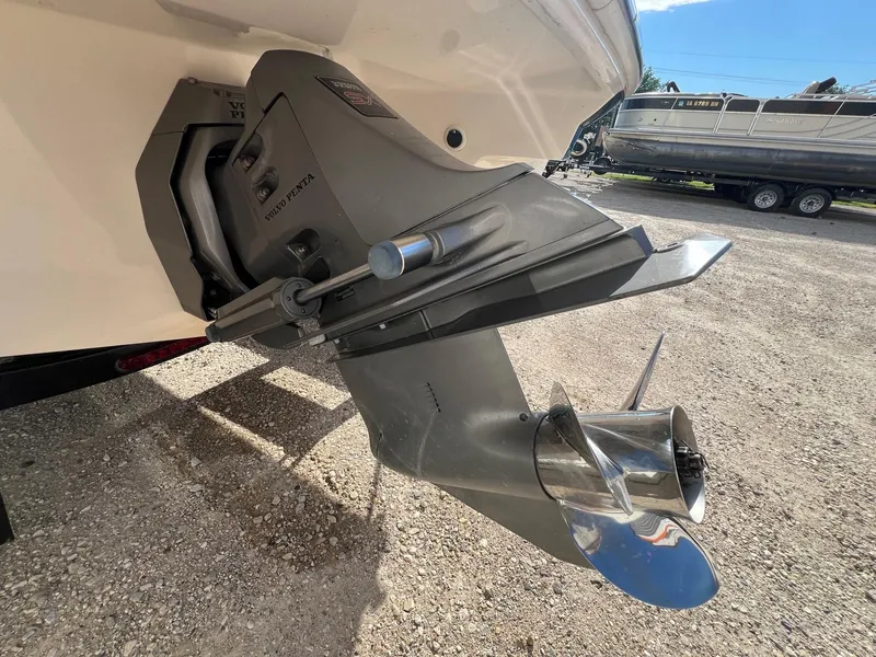 Slide: The Image of Close-up of 2006 Regal 2200 Bowrider's Volvo Penta outdrive and propeller. - 5
