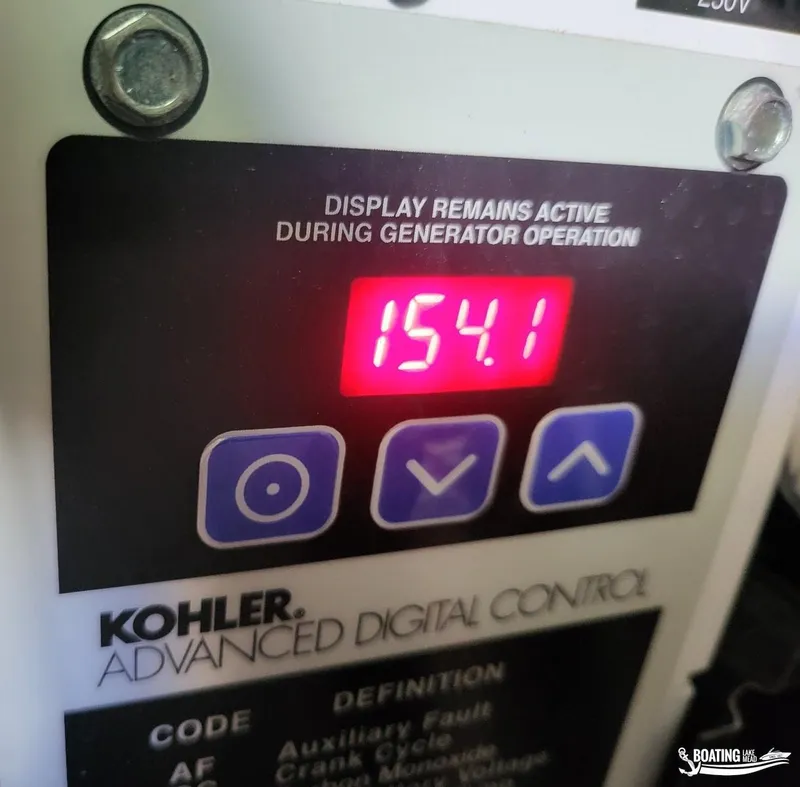 Slide: The Image of Kohler advanced digital control panel on a 2008 Monterey 350Sport Yacht. - 36