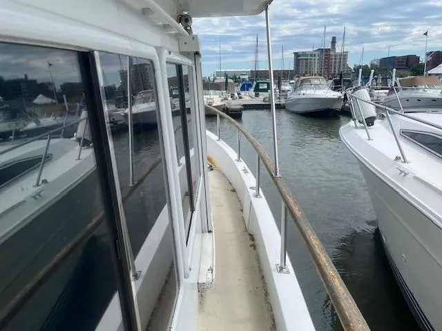 Slide: The Image of 1982 Monk 40 Starboard Gunnel Walk View - 27