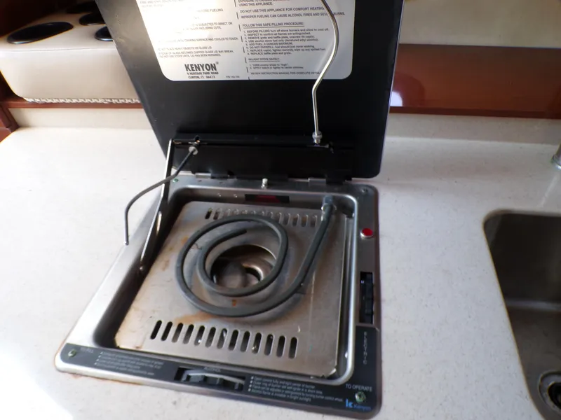 Slide: The Image of Built-in stove on 2010 Sea Ray Sundancer yacht kitchen. - 13