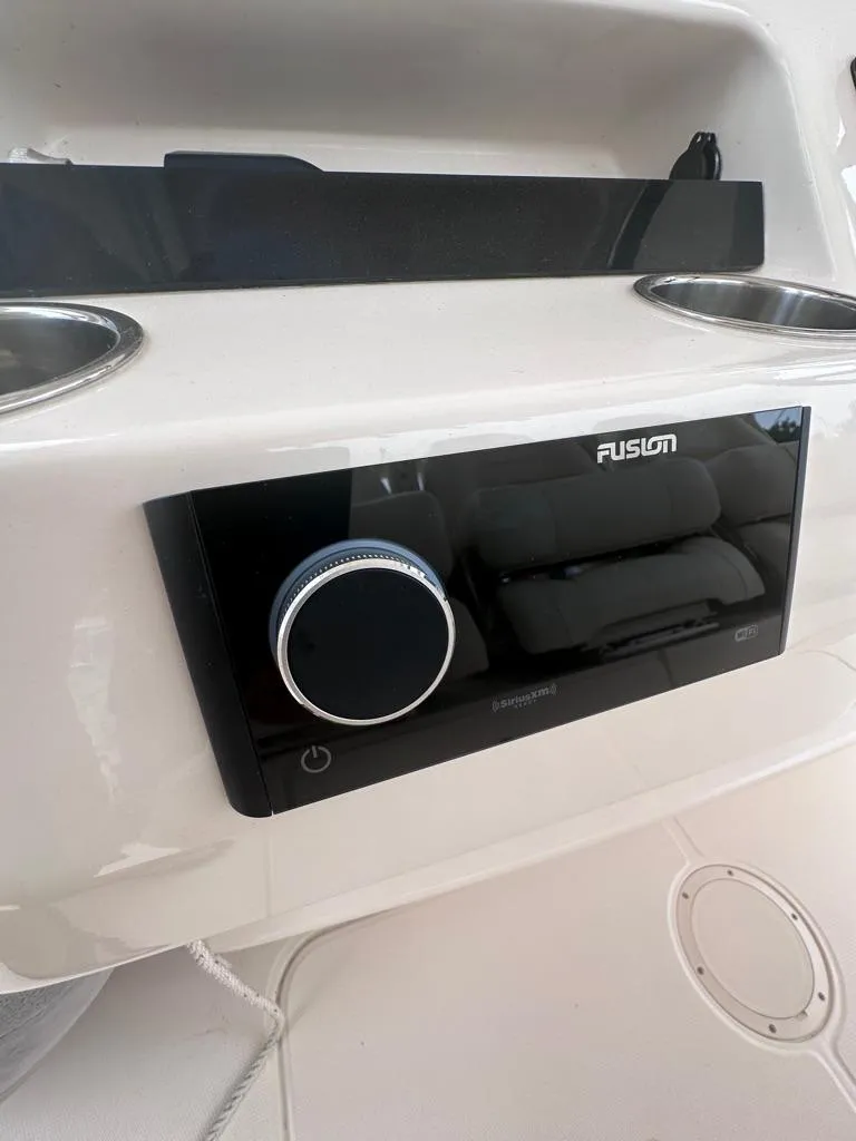 Slide: The Image of Fusion audio system on a 2022 Grady-White Canyon 326 boat. - 22