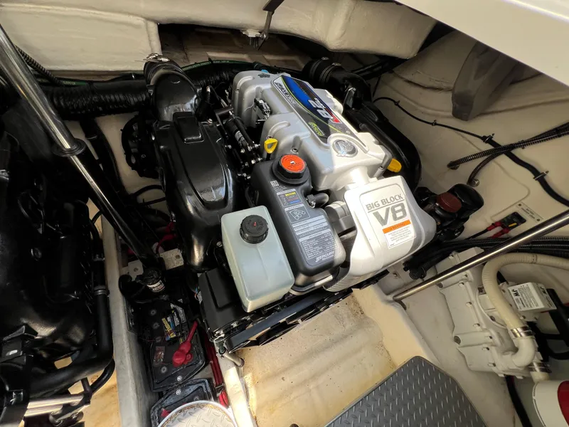 Slide: The Image of 2017 Formula 37 Performance Cruiser engine compartment with Big Block V8 engine. - 36