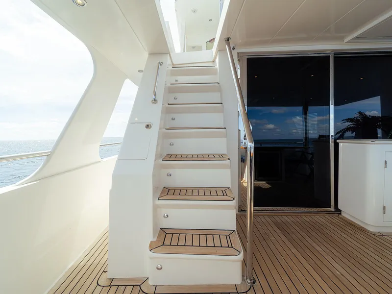 Slide: The Image of Stairs from Aft Deck to Flybridge - 43