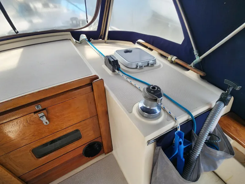 Slide: The Image of Interior of a 1989 Island Packet 35 sailboat. - 17