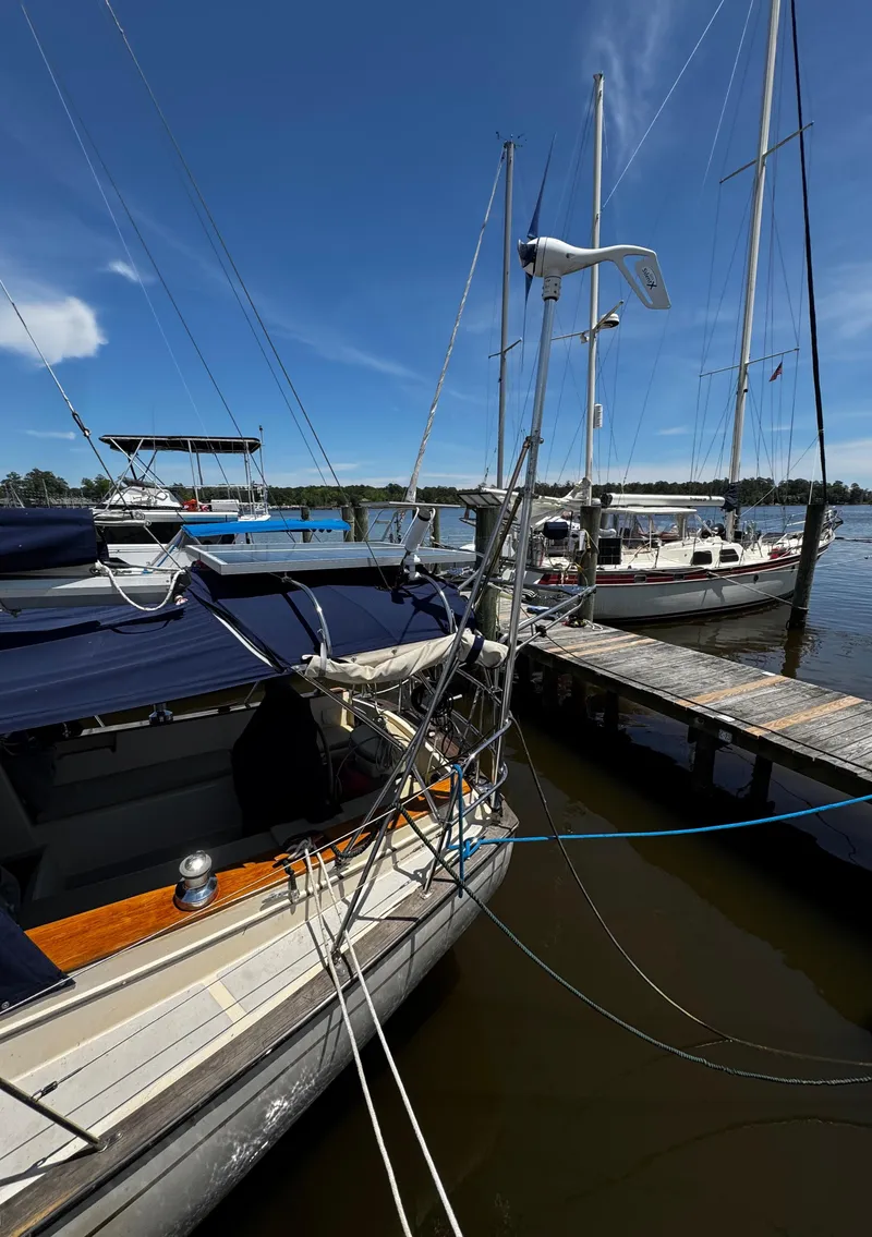 Slide: The Image of Furlex 304S roller furling system on 1989 Island Packet 35 sailboat. - 44