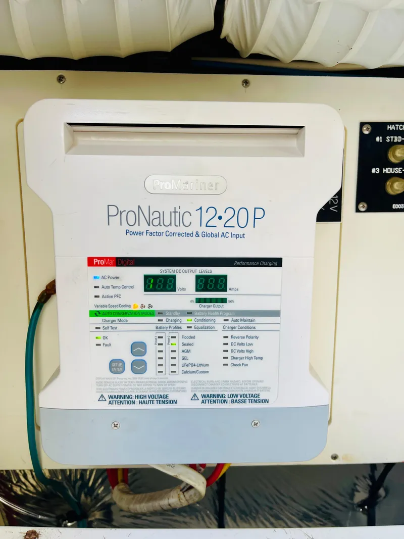 Slide: The Image of ProNautic 12:20P power factor connected in a 2012 Cruisers 350 Express boat. - 40