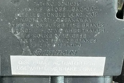 Slide: The Image of 2018 Axopar Mark II trailer brake actuator with Titan disc brake system. - 10