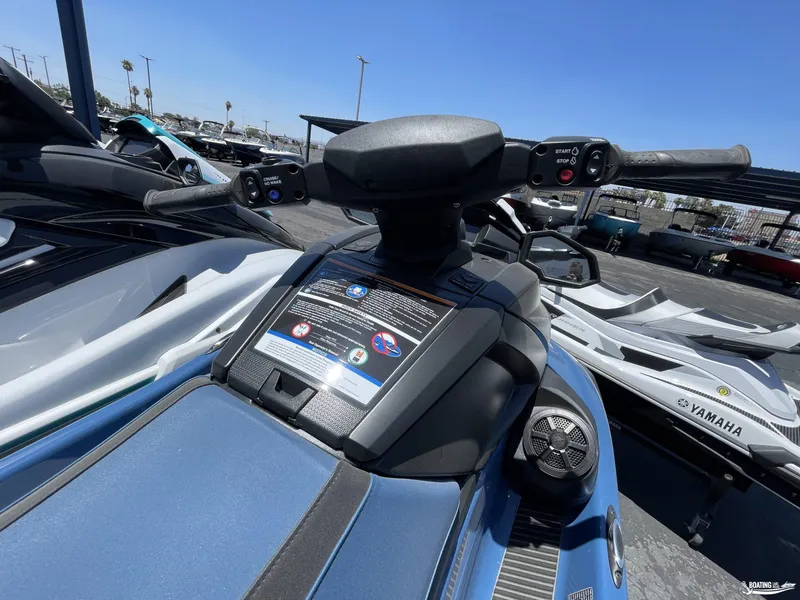Slide: The Image of 2024 Yamaha WaveRunner VX Cruiser w/Audio, close-up of handlebars and control panel. - 5
