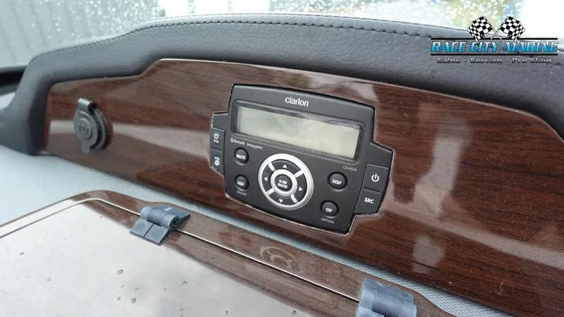 Slide: The Image of 2020 Chaparral 237 SSX dashboard with Clarion audio system at Race City Marine. - 38