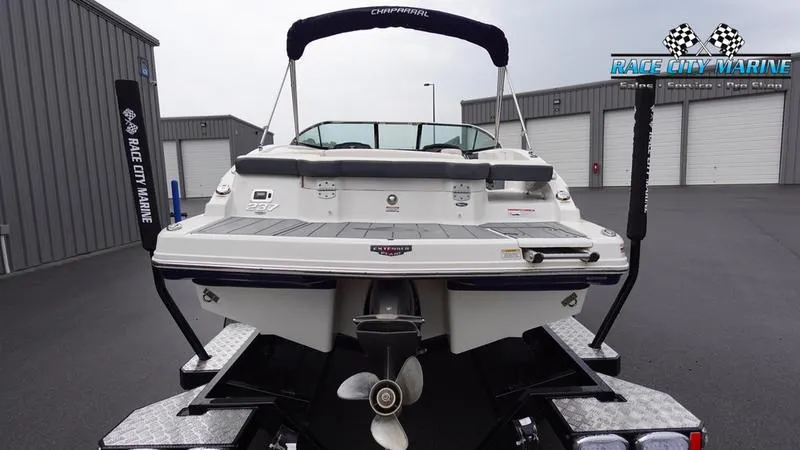Slide: The Image of 2020 Chaparral 237 SSX boat on trailer at Race City Marine. - 7