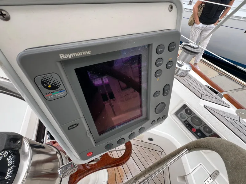 Slide: The Image of Raymarine navigation system on a 1999 Sabre 402 sailboat. - 42