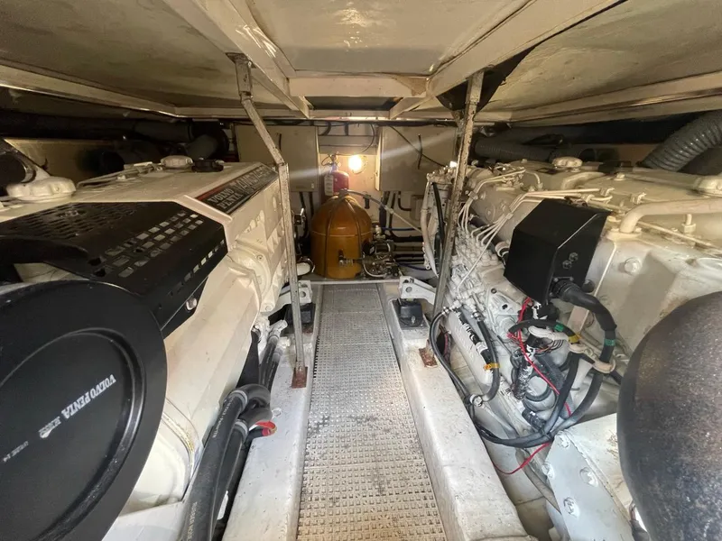 Slide: The Image of Engine room of a 2001 Viking Princess 45 Flybridge Sport Cruiser. - 24