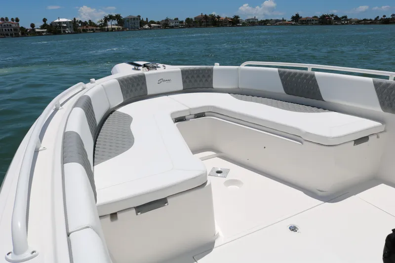 Slide: The Image of 2016 Stamas 317 Tarpon boat with spacious seating on calm waters. - 25