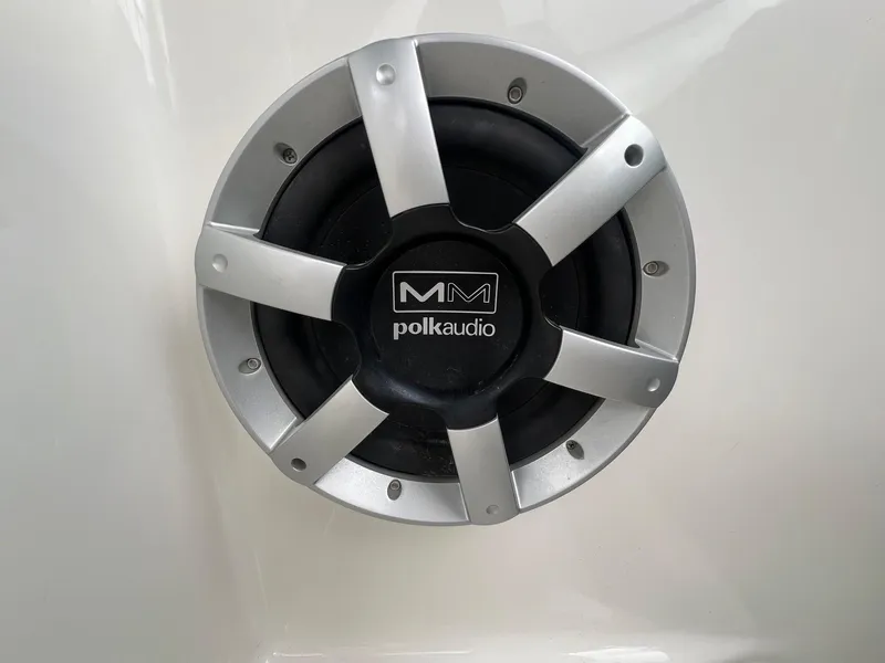 Slide: The Image of Polk Audio speaker on 2009 Sea Ray 270 Sundancer boat. - 21