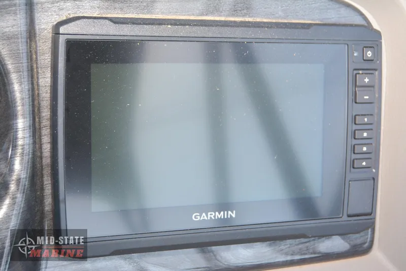 Slide: The Image of Garmin display on 2023 Tahoe Pontoon LTZ Elite boat dashboard. - 20