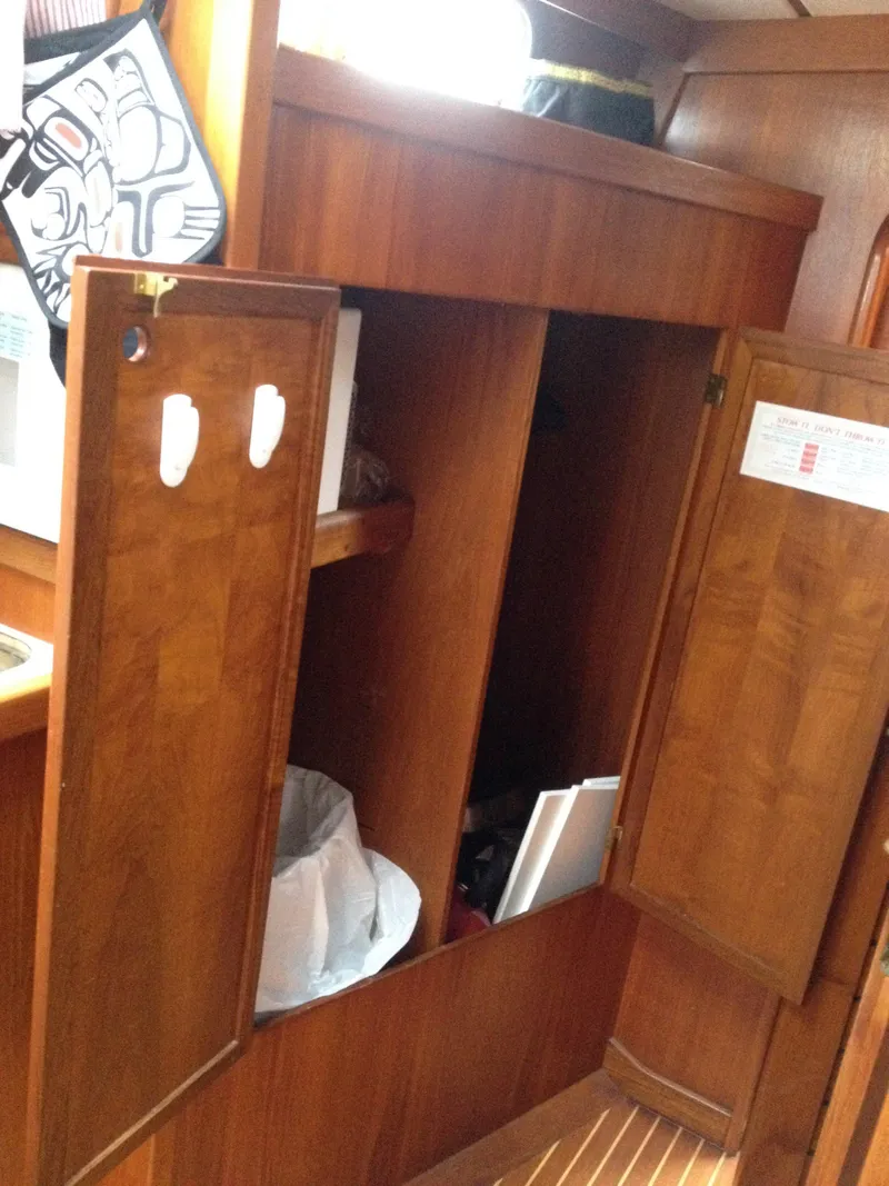 Slide: The Image of 1985 Nauticat 38 interior wooden storage cabinets - 45
