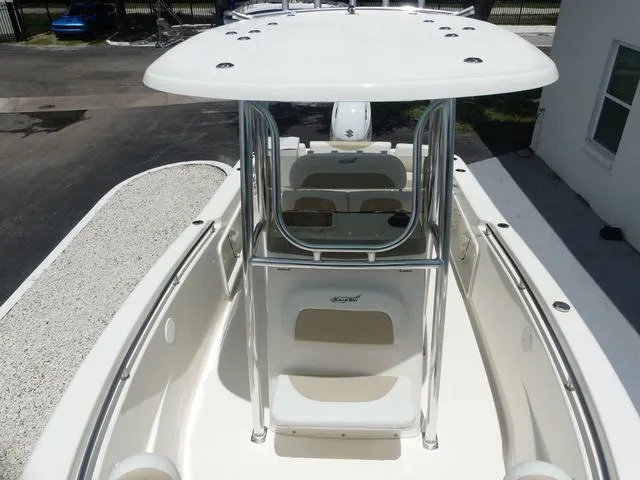 Slide: The Image of 2025 Bulls Bay 230CC center console boat with T-top and seating. - 13