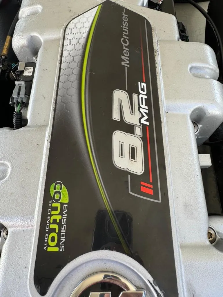 Slide: The Image of 2015 Cobalt A28 boat engine, MerCruiser 8.2 MAG with emissions control technology. - 23