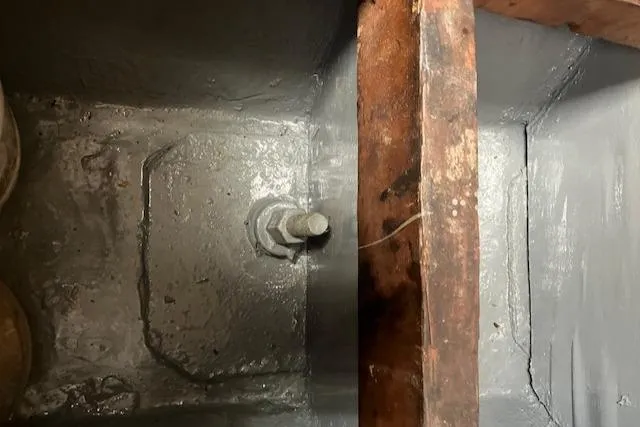 Slide: The Image of Dry bilge showing keel bolts - 31