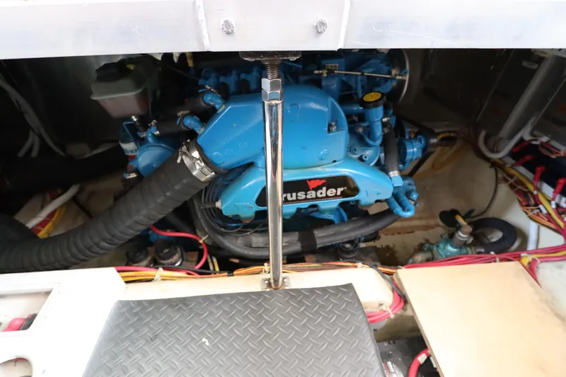 Slide: The Image of Engine compartment of a 2007 Carver 35 Super Sport with Crusader engine. - 38