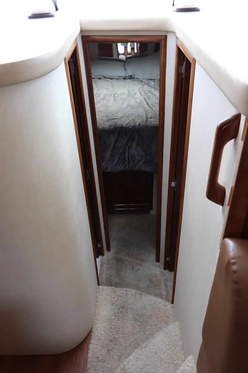 Slide: The Image of Interior hallway of 2007 Carver 35 Super Sport yacht leading to bedroom. - 31