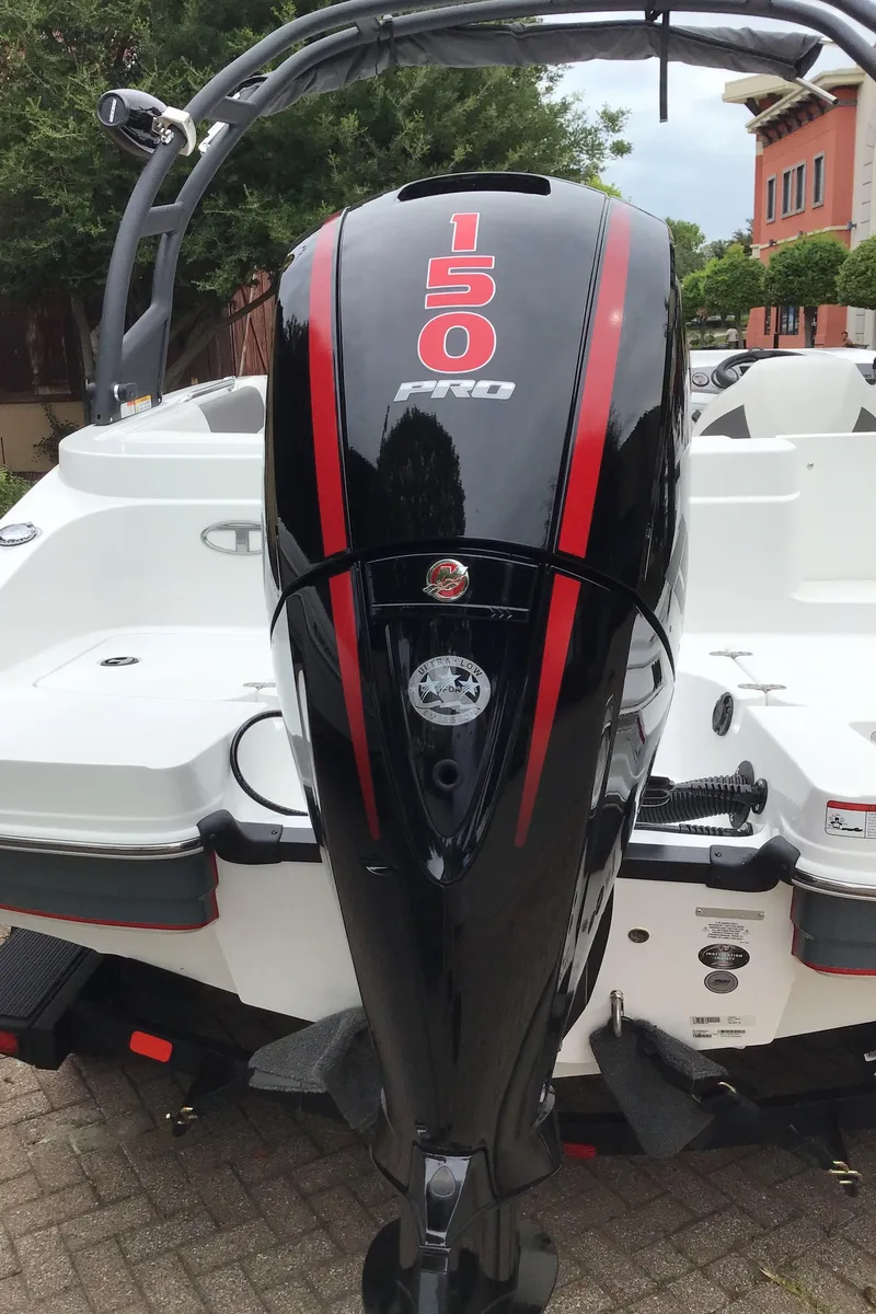 Slide: The Image of 2024 Tahoe 1950 boat with powerful 150 HP outboard motor. - 5