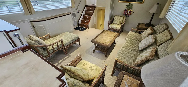 Slide: The Image of 1969 Derecktor 68 Hunt Motor Yacht helm with compass, controls, and navigation equipment. - 10