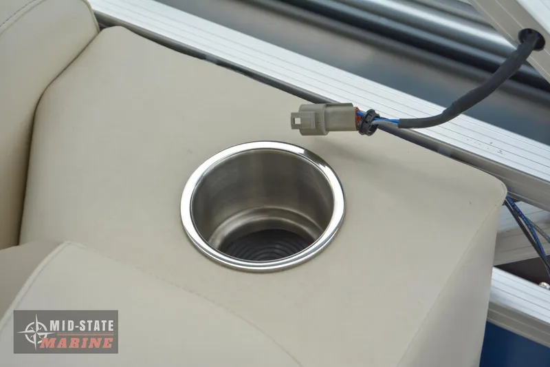 Slide: The Image of Cup holder on 2024 Tahoe Pontoon Sport 85 Quad Lounger boat by Mid-State Marine. - 22