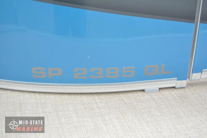 Slide: The Image of 2024 Tahoe Pontoon Sport 85 Quad Lounger, SP 2385 QL model, Mid-State Marine. - 3