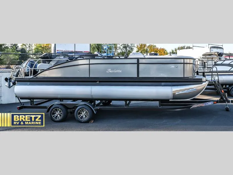 Slide: The Image of 2025 Aria Ultra-Lounge 22UC pontoon boat at Bretz RV & Marine dealership. - 14