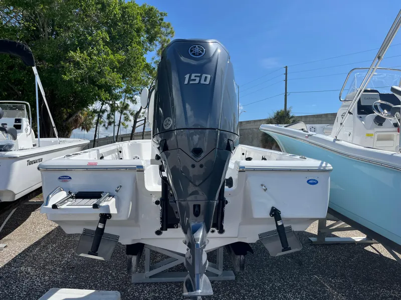 Slide: The Image of 2025 Tidewater 2110 Bay Max boat with Yamaha 150 outboard motor. - 8