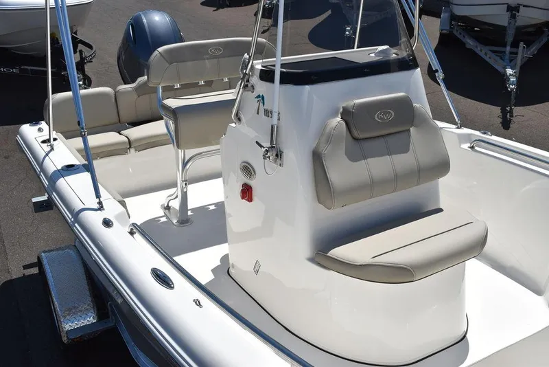 Slide: The Image of 2024 Key West 189 FS boat interior with seating and console. - 17