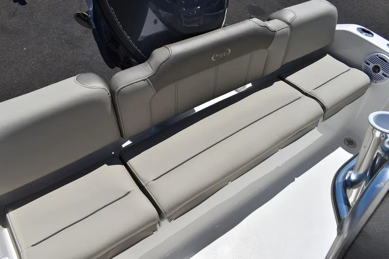 Slide: The Image of 2024 Key West 189 FS boat with beige cushioned seating. - 27