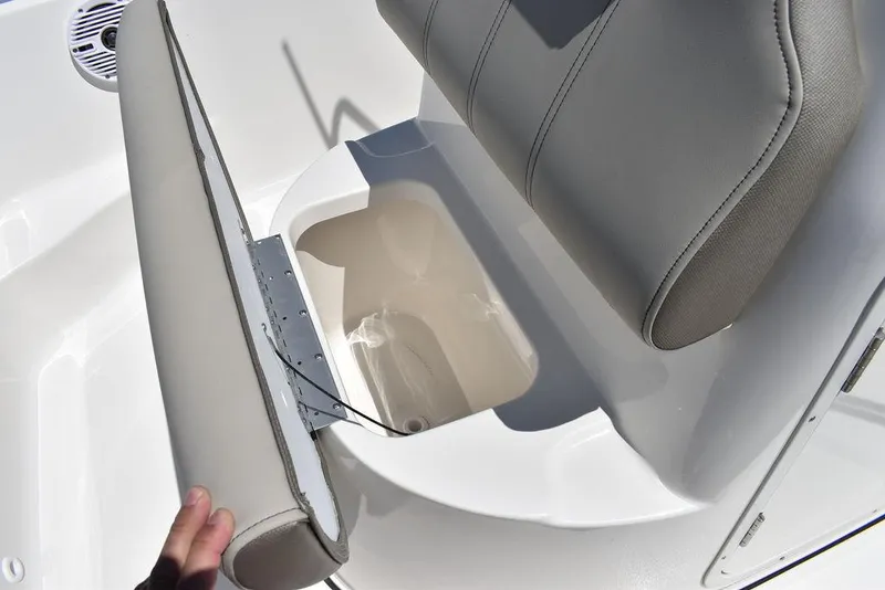 Slide: The Image of 2024 Key West 189 FS boat seat with storage compartment. - 30