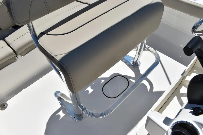 Slide: The Image of 2024 Key West 189 FS boat seating and console area. - 42