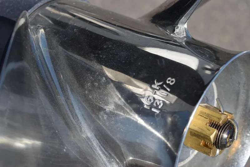 Slide: The Image of Close-up of a 2024 Key West 189 FS boat propeller. - 46