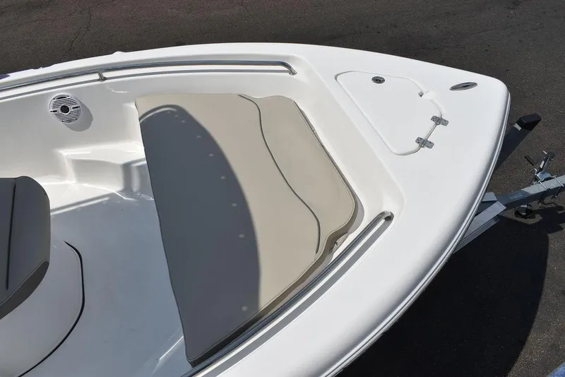 Slide: The Image of 2024 Key West 189 FS boat bow with seating and anchor storage. - 12