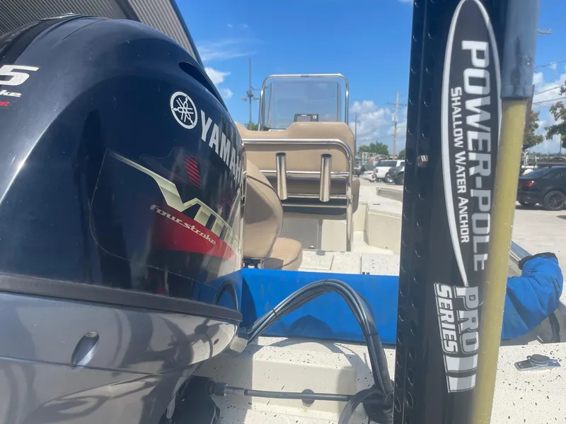 Slide: The Image of 2018 Express H20 Bay boat with Yamaha VMAX engine and Power-Pole Pro Series anchor. - 7