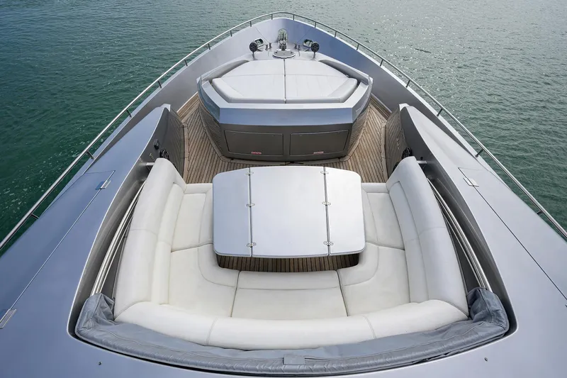Slide: The Image of 2009 Pershing 90 Express yacht with luxurious deck seating. - 47