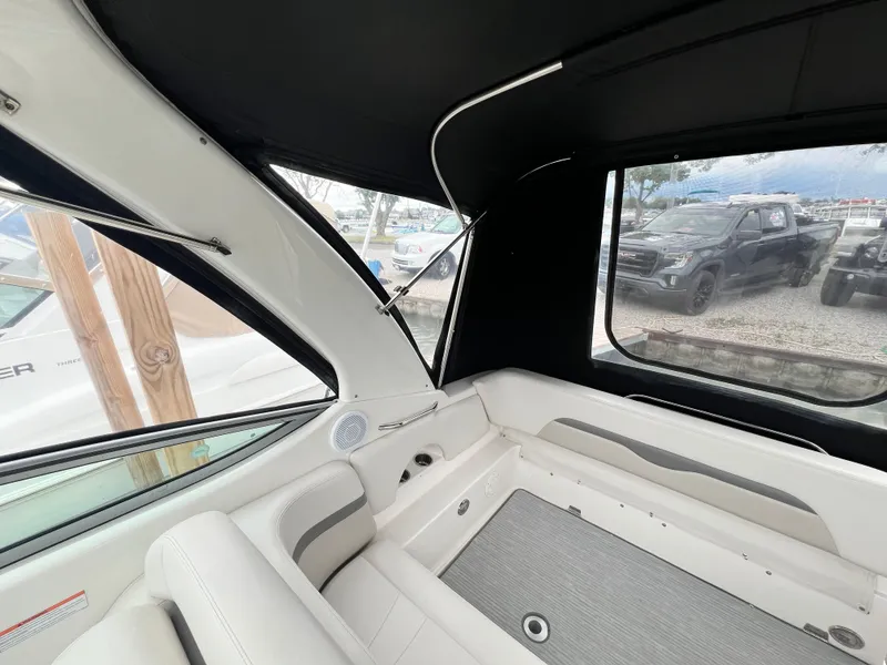 Slide: The Image of Interior view of 2007 Chaparral Signature 280 boat with seating and window. - 29