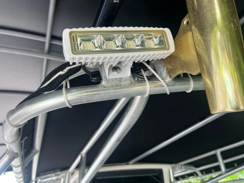 Slide: The Image of LED light mounted on a 2000 Hydra-Sports 2400 CC Vector boat frame. - 35