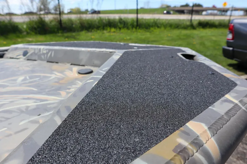 Slide: The Image of Close-up of 2024 War Eagle 754LDV Sportsman boat deck with non-slip surface. - 23