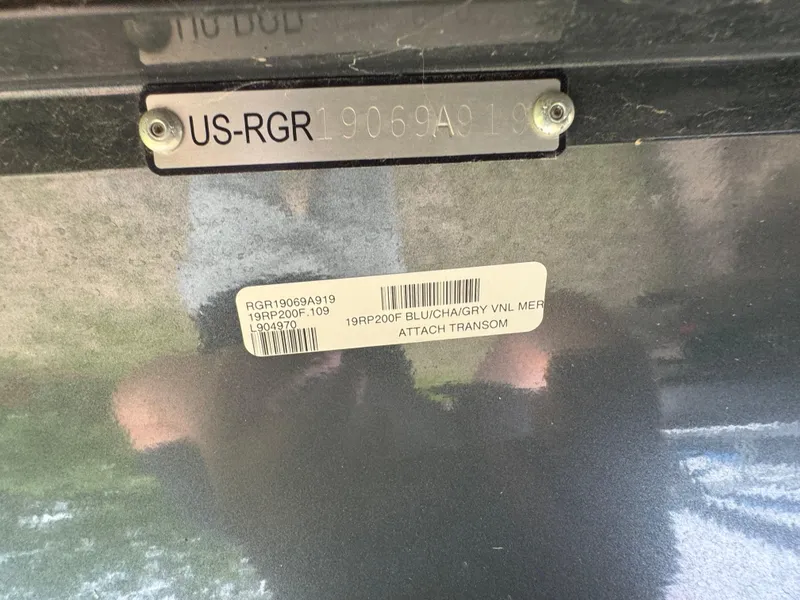 Slide: The Image of 2019 Ranger Reata 200F boat identification plate and barcode. - 4