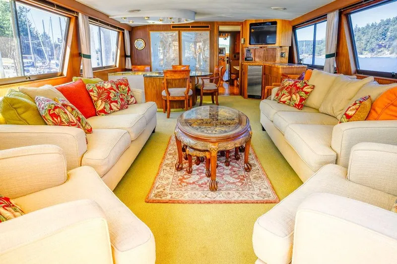 Slide: The Image of Hatteras 72 Flush Deck Cockpit Motor Yacht 1987 - 91