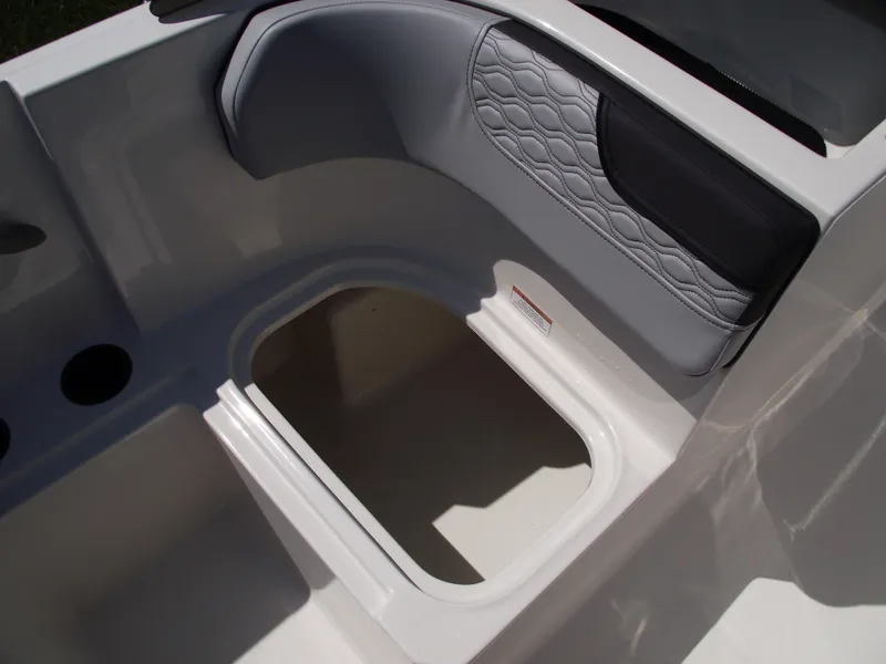 Slide: The Image of 2024 Bayliner Element M17 boat interior storage compartment. - 18