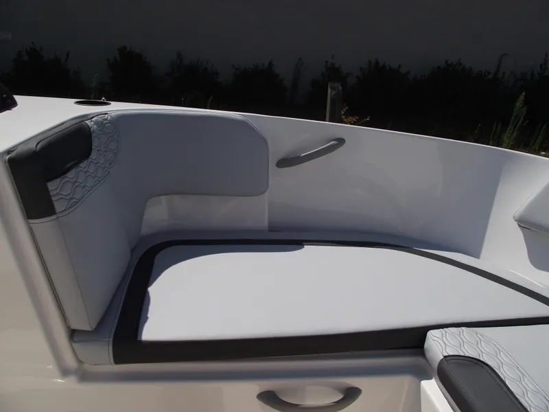 Slide: The Image of 2024 Bayliner Element M17 boat interior seating area. - 21