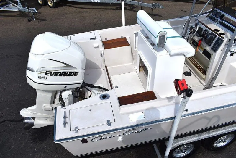 Slide: The Image of 1987 Chris-Craft 213 SeaHawk CC boat with Evinrude outboard motor. - 7